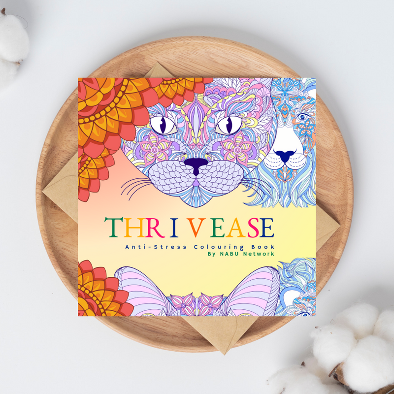 Thrivease Anti-Stress Colouring Book by NABU Network