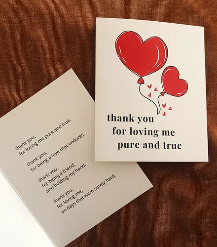 'thank you for loving me' Card